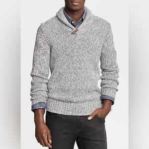 BANANA REPUBLIC Men’s SHAWL COLLAR TOGGLE PULLOVER SZ XL